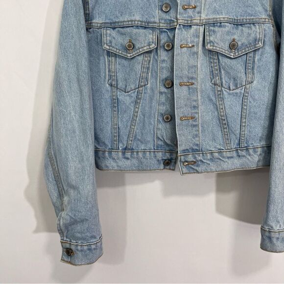 John Galt Brandy Melville Oversized Light Wash Denim Jean Jacket S/M - Picture 5 of 7